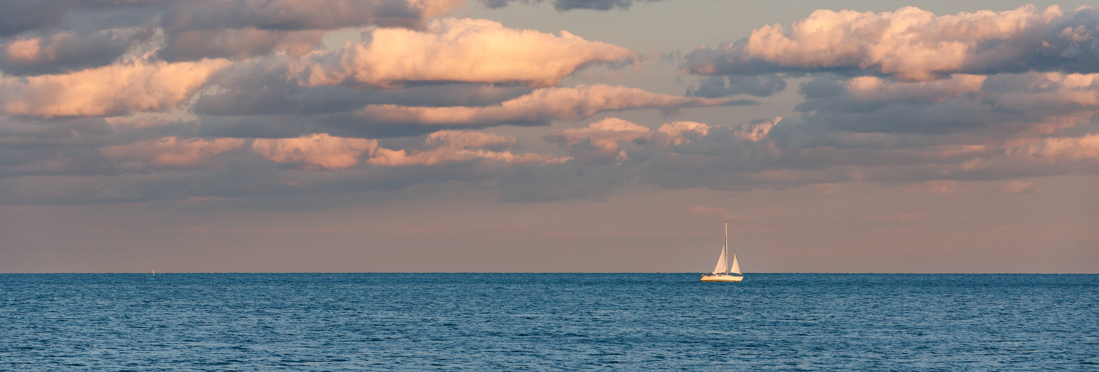 Open water at golden hour